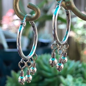 Handmade Sterling & 10k Hoops